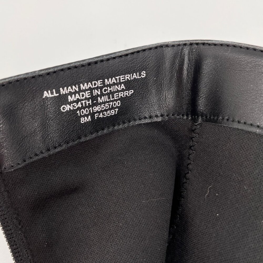 On 34th Millerr Knee High Boots Size 8M Black Square Toe Block Heel 2.5" - Picture 13 of 14